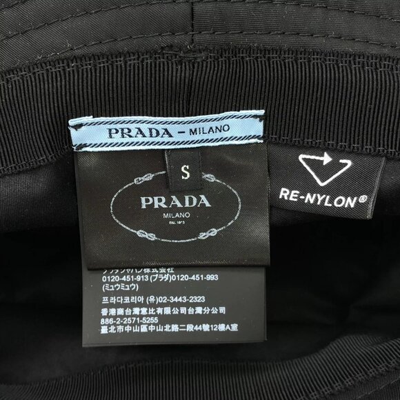PRADA hat 1HC1372DMIF0632S Nylon Black NEW Women - Picture 8 of 8